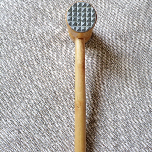 Wooden meat hammer like new, 27 cm, with metal surfaces