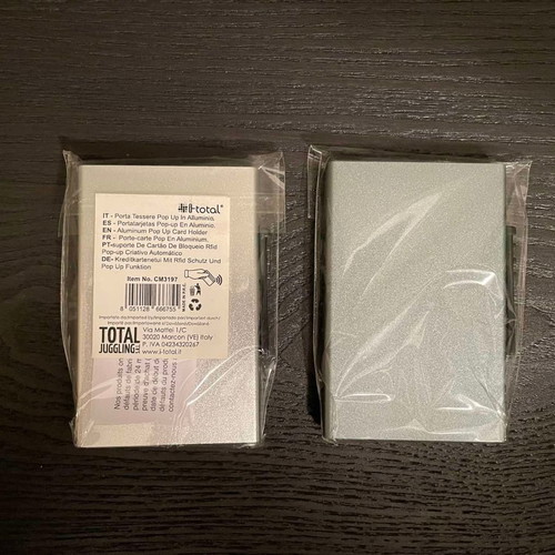 I-Total aluminum card holder with RFID protection new, anthracite