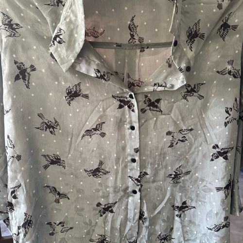 Zara shirt pistachio color with patterns like new, XL