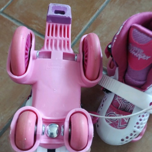 SFR Stomper kids roller skates like new, size 23-27, pink
