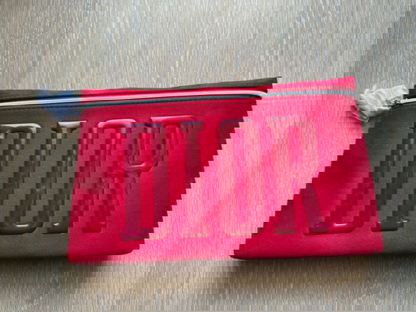Dior parfum red velvet pouch large with zip