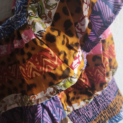 BSB Crop Top Medium with Patchwork and Animal Print like new