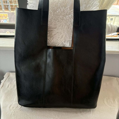 Blermude shoulder bag new, black, with pouch