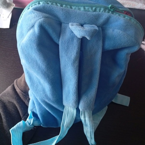 Hello Kitty children's backpack used, blue plush