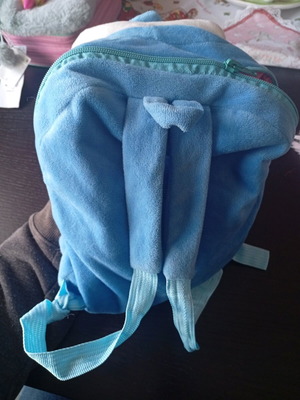 Hello Kitty children's backpack used, blue plush