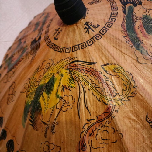 Classic handmade umbrella with oil paper like new