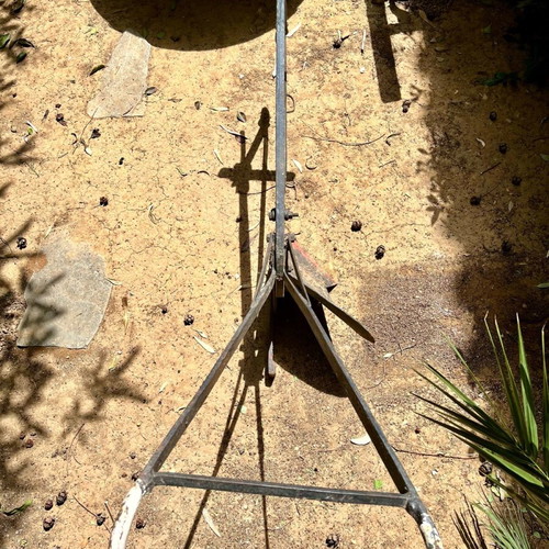 Antique plow used for outdoor decoration