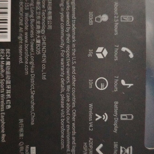 Borofone Wireless Earphone like new