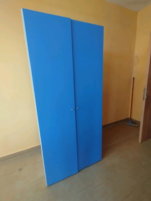 Blue two-door wardrobe like new