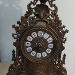 OXYDE brass table fireplace clock new, analog