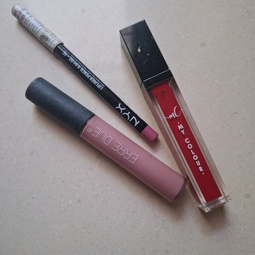 Lipstick and lip liner product set, new