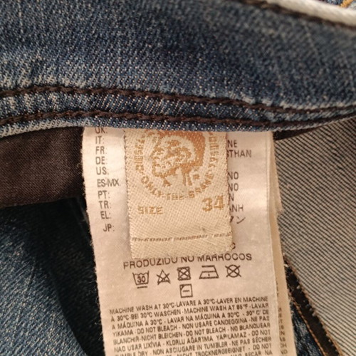 Diesel Tepphar W34/L34 Stretch jeans used, slim carrot fit, blue