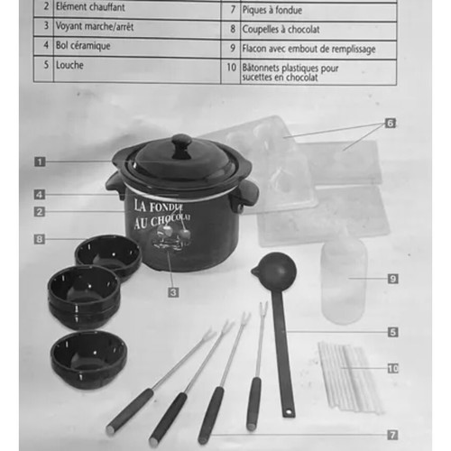 Chocolate melter fondue new with all accessories and recipe book