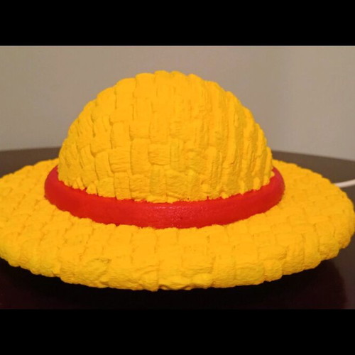 One Piece Straw Hat Luffy Lamp like new, hand painted