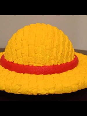 One Piece Straw Hat Luffy Lamp like new, hand painted