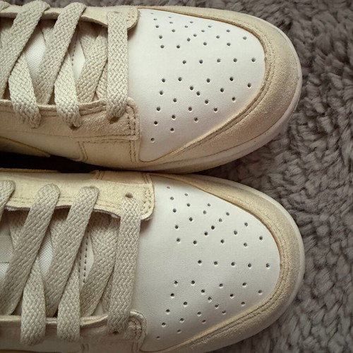 Nike Dunk Low new beige athletic shoes size 40.5