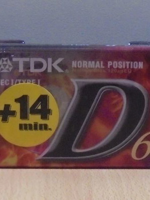 TDK D 60 τρεις παλιές κασέτες ήχου καινούργιες με 14 λεπτά επιπλέον χρόνο