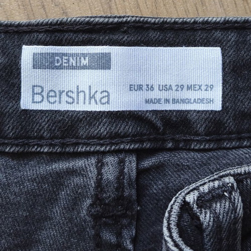Bershka Women's Denim Bermuda Shorts used, size Small, black