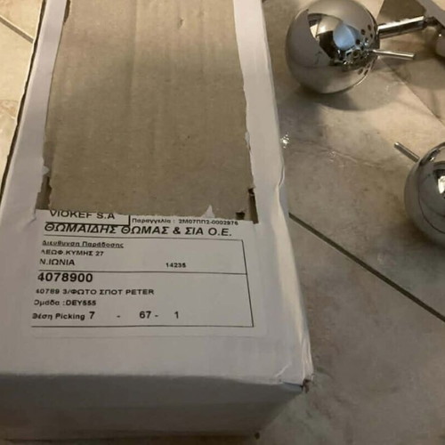 Viokef triple ceiling spot with LED lamps new