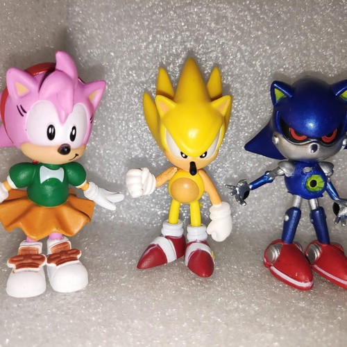 Sonic the Hedgehog figure set of 6, like new, SEGA