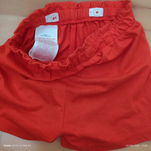 Name It girls' set like new, T-shirt 98 cm green, shorts 104 cm coral