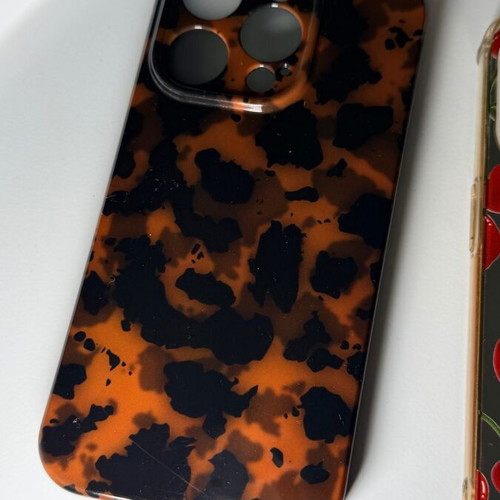 iPhone 15 Pro phone case tortoise brown black like new
