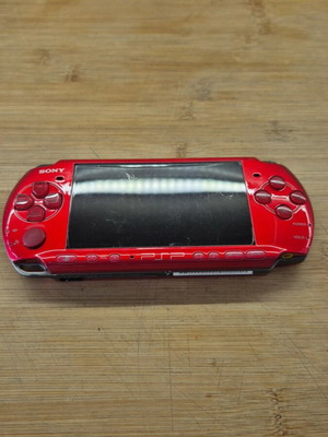 PSP 3004 Radiant Red used with charger, modded SD, God of War game