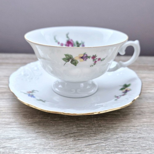 Porcelain double tea set new, marked Poland