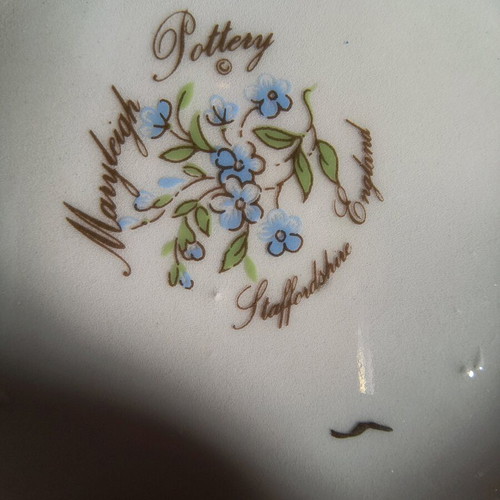 Vintage English Wash Basin and Pitcher Set by Mayfair Pottery used