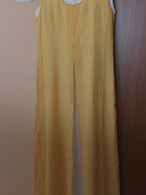 Διπλό μάξι φόρεμα δύο τεμαχίων Linea σε άριστη κατάσταση, μέγεθος S, κίτρινο και λευκό