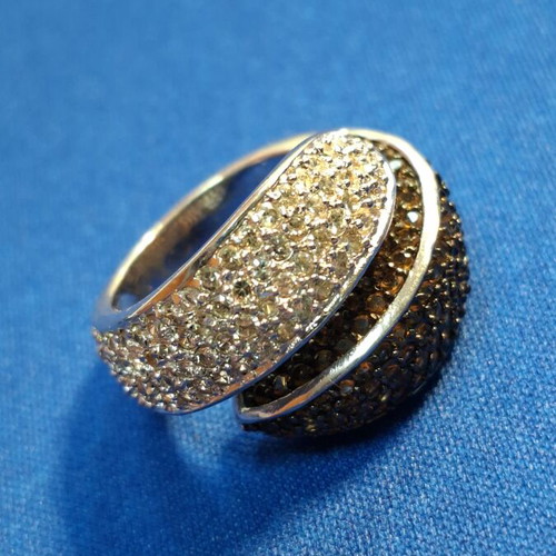 Silver ring with 925 stamp, new, adjustable size