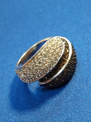Silver ring with 925 stamp, new, adjustable size