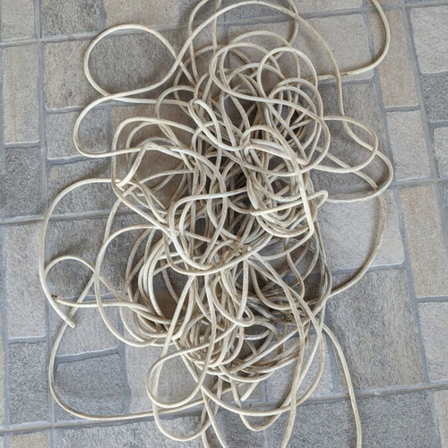 Telephone network cable white used, 50 meters