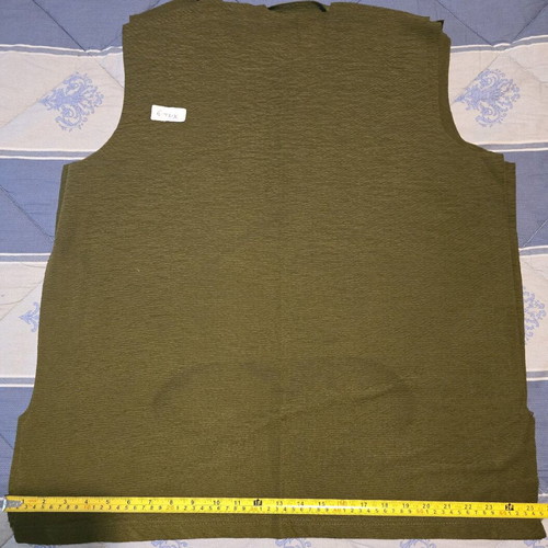Olive fabric cut for sewing, 6 pieces, like new