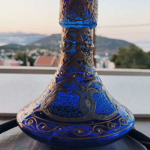 Ναργιλές 75 εκ. καινούργιος, πλήρως λειτουργικός, διακοσμημένος με καπνά και κάρβουνα