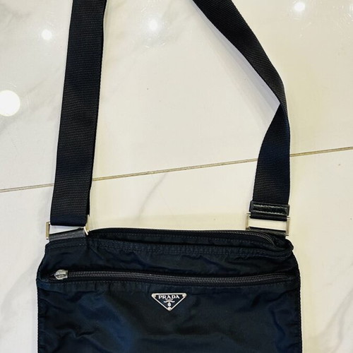 Prada crossbody bag, vintage black nylon