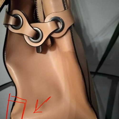 Τσάντα Charles & Keith nude μεταχειρισμένη χειρός με λουράκι ώμου