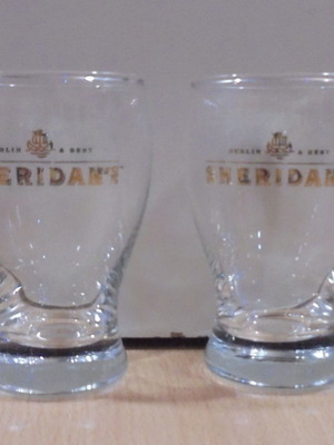 Sheridan's λικέρ σετ δύο διαφημιστικών ποτηριών μεταχειρισμένο
