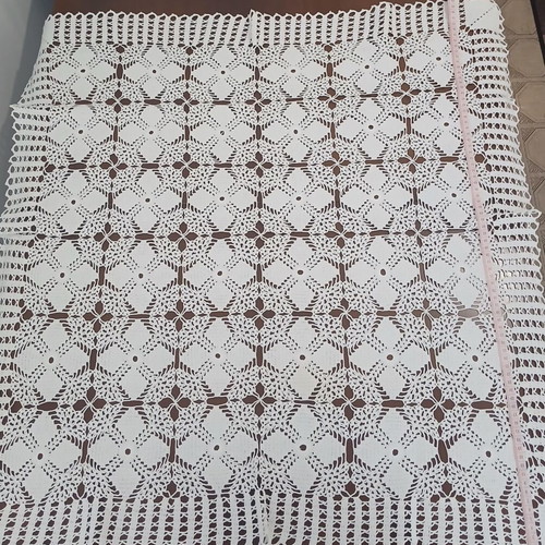 Handmade Crochet Tablecloth 82x82 cm, Vintage Family Heirloom