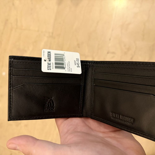 Steve Madden men's wallet, black
