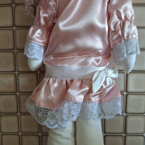 Collectible fabric doll 1980s new, handmade vintage style