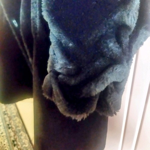 Delmod International women's eco fur size M like new, black