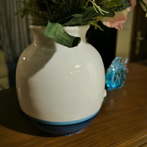Handmade clay vase from Kefalonia with wear
