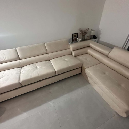 Vicente Corner Sofa Bed Cream Color New