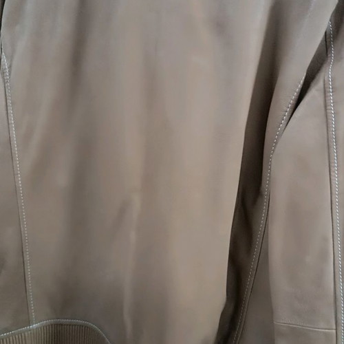 Michael Kors leather jacket men's used, beige, XL