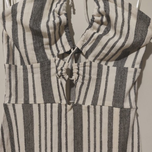 Bershka striped midi dress XS with front slit
