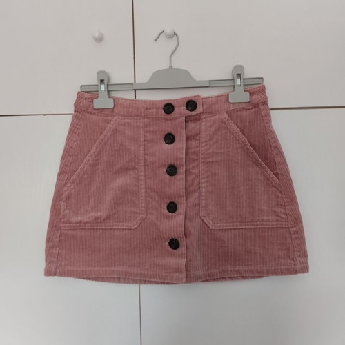 Bershka pink corduroy skirt like new, small medium