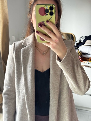 Long coat Zara μπεζ σαν καινούργιο, μέγεθος S