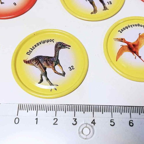 Nounou Fun Fun set of 16 metal tags dinosaur theme used
