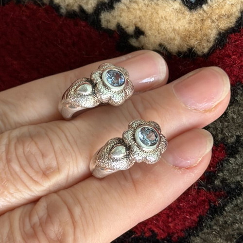 Silver earrings 925 handmade, like new, 8.3 g